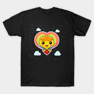 Cute Kawaii Pride Rainbow Couple T-Shirt